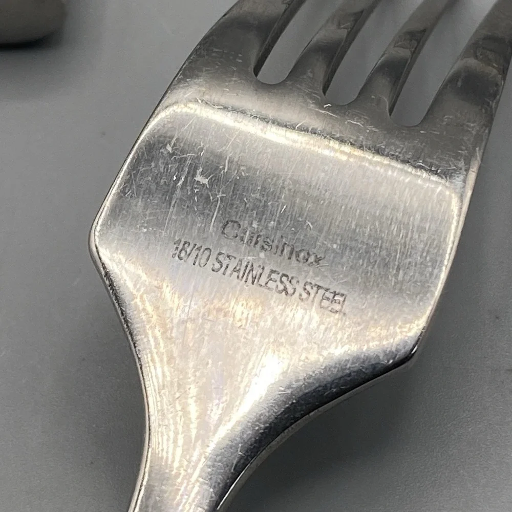 Cuisinox‎ Stainless Flatware Mixed Lot 11pcs Round Solid Handles Forks